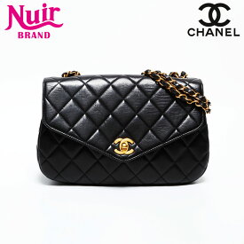 シャネル CHANEL 3番台 1994-1996 ラムスキン マトラッセ フラップ ショルダーバッグ ブラック WS22268 【中古】