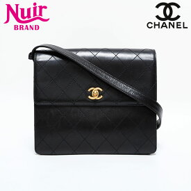 【3日間限定全商品20%OFF！11/16 23:59まで】シャネル CHANEL 5番台 1997-1999 ラムスキン ワイルドステッチ スクエア ショルダーバッグ ブラック WS22719 【中古】