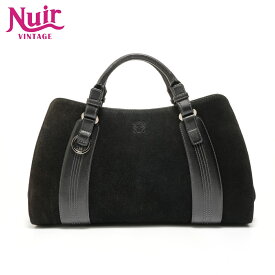 【ポイント最大47倍！全商品10%OFF!4/17 09:59まで】ロエベ LOEWE アナグラム スエード ハンドバッグ ブラック WS27563 【中古】