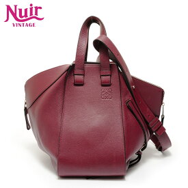 【ポイント最大49倍!! 全商品10%OFF! 5/16 1:59まで】ロエベLOEWEハンモック レザー 2WAYハンドバッグ ボルドーハンドバッグレッドWS28044【中古】