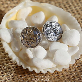 【SV925 ハワイアン ラウンド ピアス】ハワイアンジュエリー マスク Hawaiian jewelry Puaally プアアリ 手彫り シルバー ペア ピアス 男性 女性 メンズ レディース プレゼント ギフト 彼女 彼氏 奥さん 旦那さん 誕生日 記念日 サーフィン サーファー 海 恵比寿 東京 渋谷