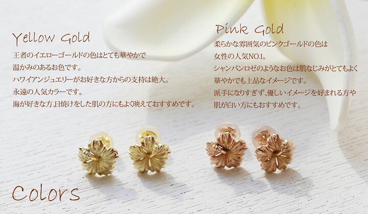 楽天市場】【K14 ハイビスカス シンプル ピアス】 Puaally ハワイアン 