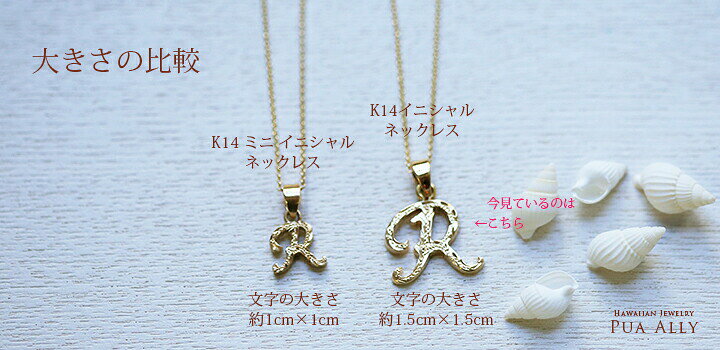楽天市場】【K14 イニシャル ペンダントトップ L】チェーン別売り 
