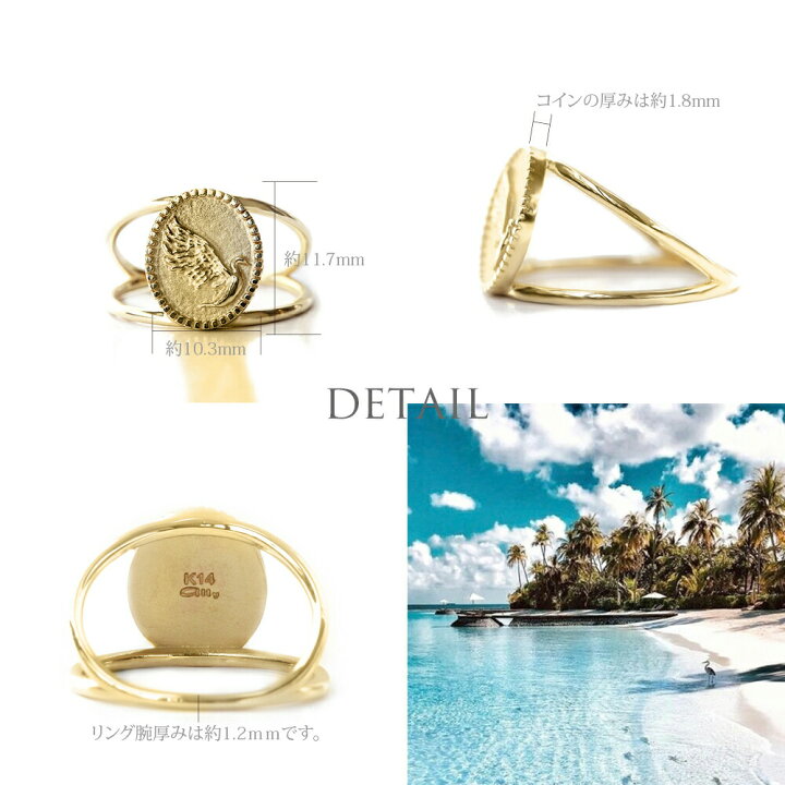楽天市場】【K14 ハワイアンネネコイン リング】Hawaiian jewelry  