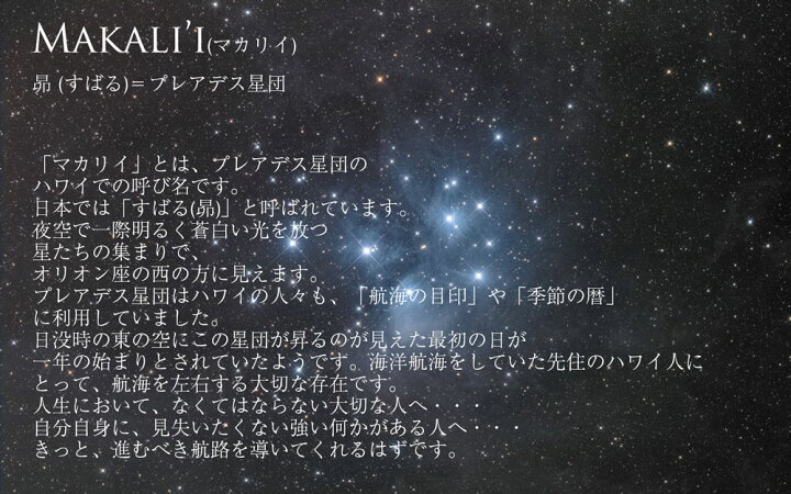 楽天市場 Pt900 マカリイ 昴 ピアス プラチナ 星 星座 昴 スバル 意味 マカリイ 4月誕生石 ダイヤモンド プレート クリスマス プレゼント ハワイアンジュエリー ブランド ハワジュ Hawaiian Jewelry Puaally プアアリ 華奢 ハワイアンジュエリーpuaally
