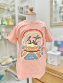 【送料無料】【Patagonia】パタゴニア キッズ Tシャツ ハワイ限定 ハワイ HAWAII 子ども服 オレンジ ハワイアン 海外品 海外輸入 おしゃれ ギフト オーガニックコットン