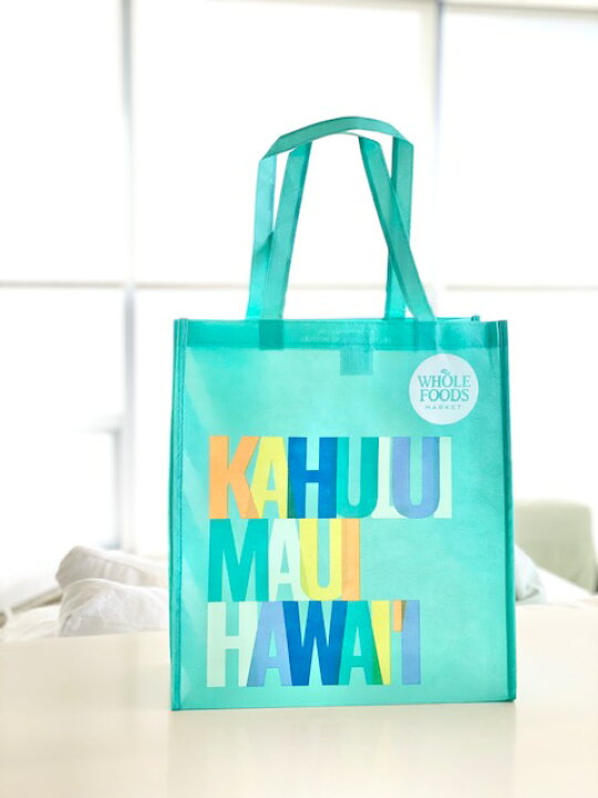 楽天市場 Whole Foods Market Kahului Maui Hawaii ホールフーズ エコバッグ クイーン エメラルドグリーン オアフ キッチン用品 ハワイ ハワイアン雑貨 海外雑貨 リサイクル ペットボトル エコ かわいい おしゃれ海外 海外雑貨 Pua Hawaii