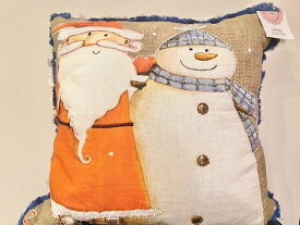 【送料無料】サンタクロース 雪だるま クッション インテリア クリスマス クリスマスアート3