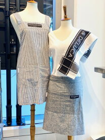 【DEAN&DELUCA】ハワイ限定 エプロン H型 肩掛けタイプ 黒 ブラック ストライプ 縞 ポケット付き 麻 レディースエプロン 男女兼用 ユニセックス ハワイ HAWAII アロハ ギフト 【正規品】母の日 リネン レーヨン ディーン＆デルーカ 【KOBE三宮 Pua Hawaii】【送料無料】