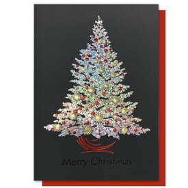 【クリスマスカード 】イタリア カード 中紙付 定形内 イタリアカード 紙製 エンボス加工 箔押し 3
