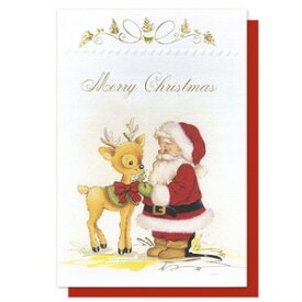 【クリスマスカード】イタリア サンタ Italy カード 中紙付 定形内 イタリアカード 紙製