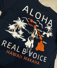 【送料無料】【RealBvoice】PuaCafeオリジナルロングTシャツ ロングTシャツ 長袖 ハワイ ハワイアン HAWAII アロハ バックロゴ ワンポイント刺繍 ブラック ネイビー ファッション コットン100%