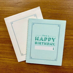 【happy birthday】 レターセット お手紙 バースデーカード メッセージカード ギフト 贈り物 お誕生日 シンプル お祝い 封筒付き 海外雑貨 本 冊子