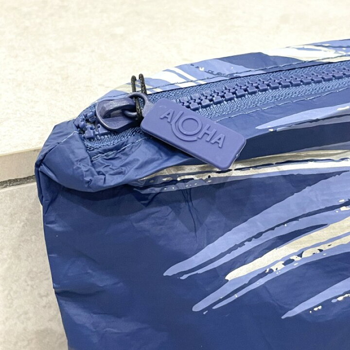 楽天市場】【ALOHA COLLECTION】スモールポーチ ネイビー シルバー 撥 
