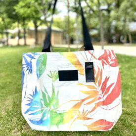 【ALOHA COLLECTION】アロハコレクション トートバッグ DayTripper ハワイ HAWAII 海外輸入 ハワイ雑貨 リーフ柄 ホワイト オレンジ イエロー グリーン ブルー グラデーション ハワイアン タイベック 撥水 mu