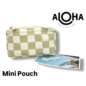 �yALOHA COLLECTION�z�~�j�|�[�` Checkmate �x�[�W�� �A�C�{���[ �`�F�b�N�� �s���͗l ���� splashproof �h�H Mini Pouch ���S �|�[�` �C �v�[�� �r�[�` ���� �n���C �v���[���g �yKOBE�O�{ Pua Hawaii�z��������