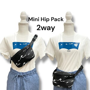 �yALOHA COLLECTION�z �A���n�R���N�V���� Seaside Mini Hip Pack White/Black �z���C�g �u���b�N ���F �g ���S �E�G�X�g�o�b�O �{�f�B�o�b�O 2way �y�� �����Y ���f�B�[�X ���j�Z�b�N�X �A�E�g�h�A �X�|�[�c 