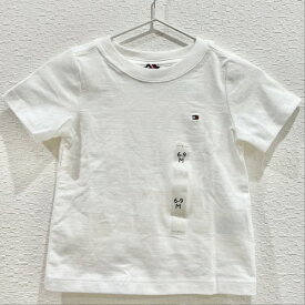 【送料無料】【TOMMY HILFIGER】トミーヒルフィガー 子供服 ロゴ 半袖 Tシャツ 白 半袖 襟付き ボーダー6‐9Ⅿ 6か月～9か月トミー インポートガールズ ボーイズ 男の子 女の子 誕生日 贈り物 プレゼント ギフト コットン