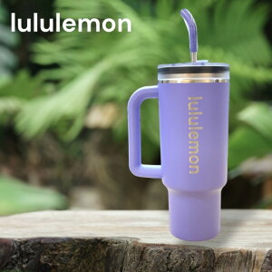 �ylululemon�z���������� ���� 1.2l ��e�� �X�|�[�c�{�g�� Purple silver �p�[�v�� �V���o�[ �W������ �^���u���[�X�e�����X �X�`�[���X�g���[ �X�N�����[�g�b�v insulated tumbler 40oz �n���C HAWAII �M