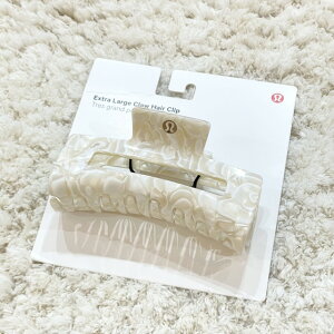 �ylululemon�z���������� Extra Large Claw Hair Clip �w�A�N���b�v ������ �w�A�A�N�Z �A�N�Z�T���[ �A�C�{���[ �z���C�g �}�[�u�� ���S �C�O�A�� �n���C �C�O�i �v���[���g �M�t�g �������� ko