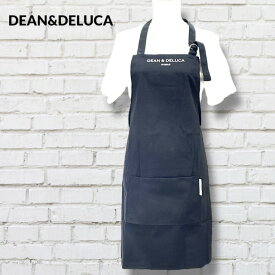 【DEAN&DELUCA】ハワイ限定 エプロン 首紐調整タイプ 黒 ブラック ホワイト ポケット付き ロゴ 刺繍 レディースエプロン 【正規品 】ハワイ カカアコ店 限定 HAWAII アロハ ギフト 結婚祝い 母の日 プレゼント 【KOBE三宮 Pua Hawaii】【送料無料】ディーン＆デルーカ mu
