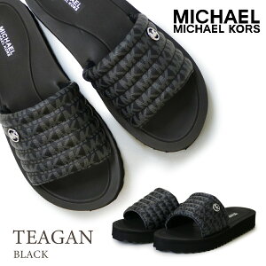 【MICHAEL MICHAEL KORS】【TEAGAN】 ティーガン オシャレ ブラック ロゴ スタイリッシュ サンダル ブランド レディース ki