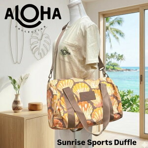 �yALOHA COLLECTION�z �_�b�t���o�b�O Sunrise Shells Sporty Duffle �T�����C�Y�V�F�� �L �u���E�� �I�����W �N���X�{�f�B�X�g���b�v ���@�\ �X�|�[�c �y�� �����Y ���f�B�[�X ���j�Z�b�N�X �A�E�g�h�A 