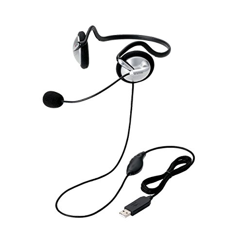 エレコム ヘッドセット マイク PS4対応 USB 両耳 ネックバンド 1.8m HS-NB05USV