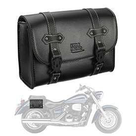 バイク サイドバッグ 小物入れ バイク バイク ツールバッグ 汎用バッグ 工具入れ バイク 高級レザー ブラック