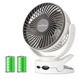 KEYNICE 扇風機 usb 卓上扇風機 充電式 ミニ扇風機 強風 静音 長時間連続使用 ホワイト