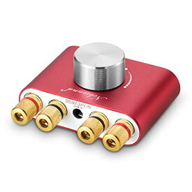 Nobsound NS-01G Pro パワーアンプ bluetooth 5.0 100W アンプ スピーカー HiFi オーディオ 電源付き (レッド)