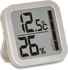 温湿度計 温度 湿度 デジタル 大画面 おしゃれ 壁掛け スタンド インフルエンザ/熱中症対策 ベージュ