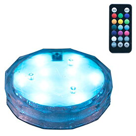 エレス Aqua Light アクアライト 水中 防水 カラフル LEDライト リモコン 13色 選択可能 グラデーション・オートモード 搭載