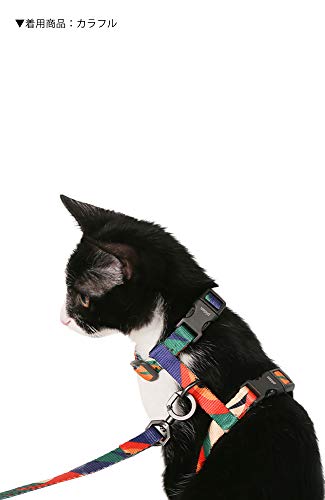 猫 ハーネス 抜けない ダブルロック 簡単 猫 リード ハーネス セット 2点セット ワンタッチ 調整できる 猫用ハーネス(A1 モノトーン)