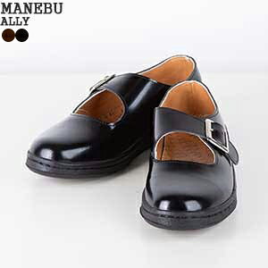 �y�N�[�|����20%OFF�z�}�l�u/MANEBU �A���[ �t�F�C�X�X�L���h���X�V���[�Y ���U�[�V���[�Y �N���V�b�N ALLY MNB-025B-L ���f�B�[�X�y�R���r�j���\�z