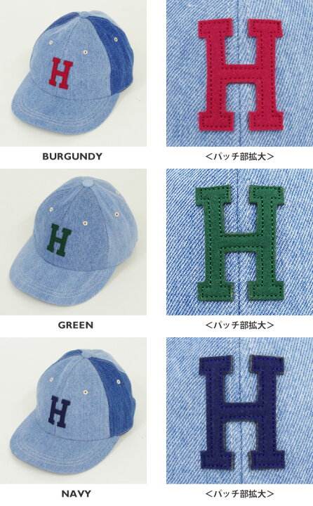 楽天市場】HRリメイク/H.R.REMAKE HワッペンブルーデニムBBキャップ 