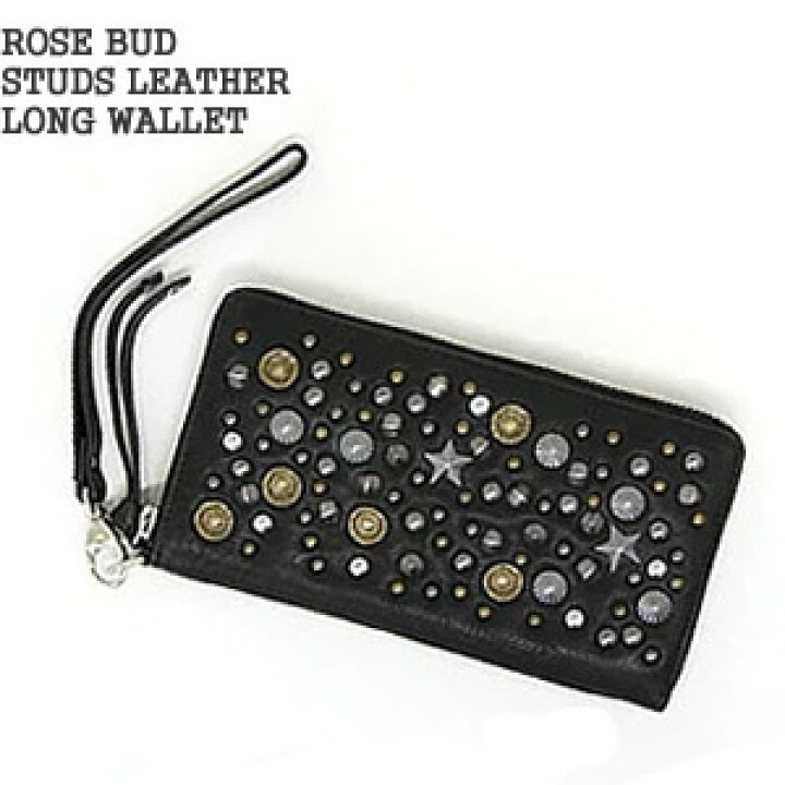 楽天市場】ローズバッド/ROSE BUD スタッズレザーロングウォレット 