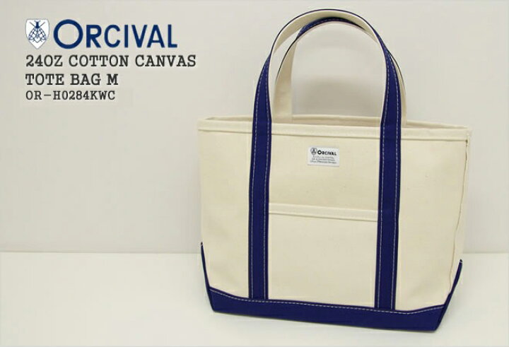ORCIVAL 24ozコットンキャンバス スクエア トートバッグ M GREY タグ 