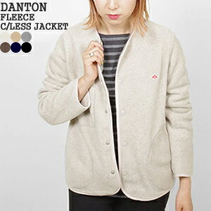 [N[|ΏۊO pKpỎiɂĔ̔*]y2025AWz_g/DANTON t[XJ[XWPbg m[J[WPbg FLEECE COLLARLESS JACKET JD-8911 fB[XyRrj\z[1