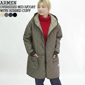 yN[|20%OFFzA[/ARMEN LeBOJtXuI[o[TCY~ht[htR[g LgR[g u  QUILTING OVERSIZED MID LENGTH HOODED COAT WITH RIBBED CUFF NAM2562PP/NAM2352P