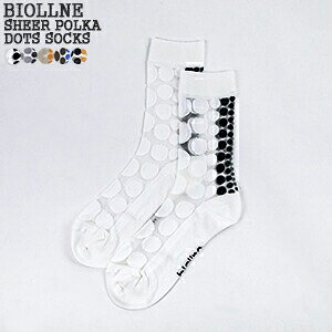 �y�N�[�|����20%OFF�zBIOLLNE/�r�I���l �V�A�[�|���J�h�b�g�\�b�N�X �N���[�\�b�N�X �C�� ���蕨 �h�b�g�� �� �I�[�K�j�b�N�R�b�g�� SHEER POLKA DOTS SOCKS 336230 ���f�B�[�X�y�R���r�j���\�z�y3