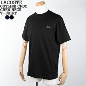 【クーポンで20%OFF】ラコステ/LACOSTE アウトラインクロッククルーネックTシャツ 半袖 ヘビーオンス OUTLINE CROC CREW NECK T-SHIRT TH5582-99 メンズ レディース【1点のみメール便可能】