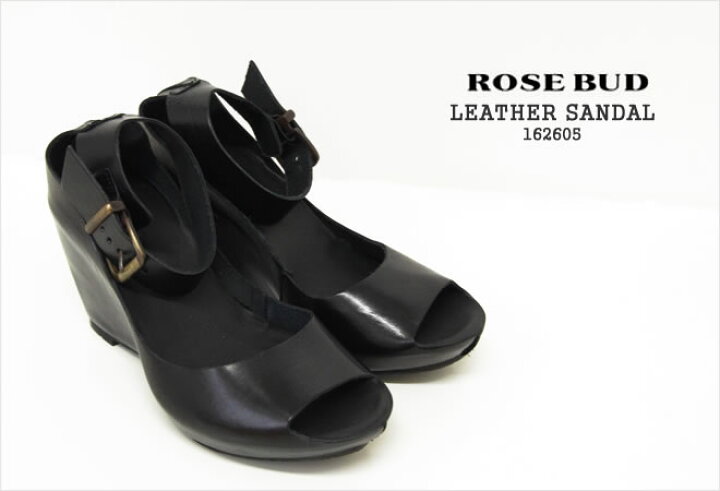 楽天市場】ローズバッド/ROSE BUD オープントゥウェッジソールレザー  