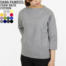 【クーポンで20%OFF】ダナファヌル/DANA FANEUIL ムラ糸天竺クルーネックカットソー 7分袖Tシャツ 天竺 無地Tシャツ CREW NECK CUTSEW 7-SLEEVE D-538118 レディース【1点のみメール便可能】【コンビニ受取可能】[s15]