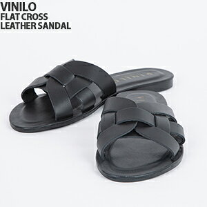�y�N�[�|����20%OFF�z���B�j�[��/VINILO �t���b�g�N���X���U�[�T���_�� �V���[�Y FLAT CROSS LEATHER SANDAL MI-7919-274-VA ���f�B�[�X�y�R���r�j���\�z