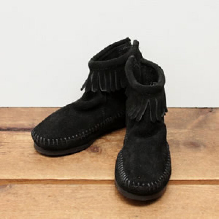 楽天市場】ミネトンカ/MINNETONKA キッズ バックジッパーブーツ Black 