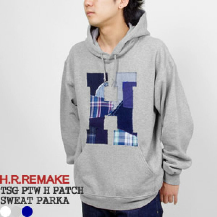 HRリメイク H R REMAKE TSGパッチワークHパッチスウェットパーカー プルオーバー リメイクスウェット TSG PTW H PATCH SWEAT PARKA 700078435 ハリウッドランチマーケット HOLLYWOOD RANCH MARKET l