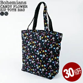 【30%OFF】ボヘミアンズ/BOHEMIANS キャンディフラワージップトートバッグ キャンバストートバッグ CANDY FLOWER ZIP TOTE BAG BB-228 レディース メンズ【コンビニ受取可能】【a*】