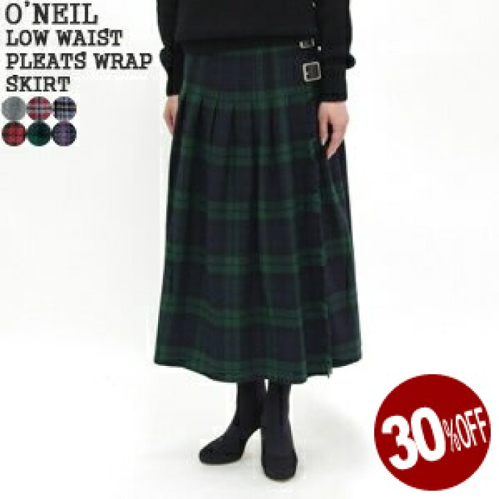 楽天市場】【30%OFF】オニールオブダブリン プリーツラップスカート  