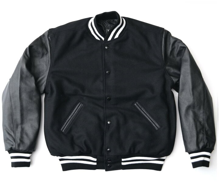 楽天市場】HOLLOWAY レザー/メルトン スタジャン 34色展開 ［VARSITY 
